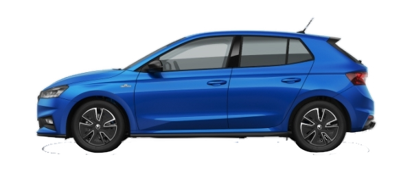 Compact rental car prepared for airport pickup in Montenegro